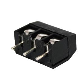 3 PIN PCB MOUNT TERMINAL BLOCK (SCREW TYPE) - 5MM PITCH (BLACK)